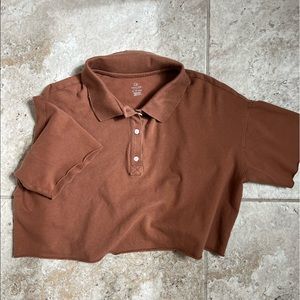 Aerie offline crop star polo t shirt